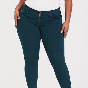 Torrid teal jeggings size 18